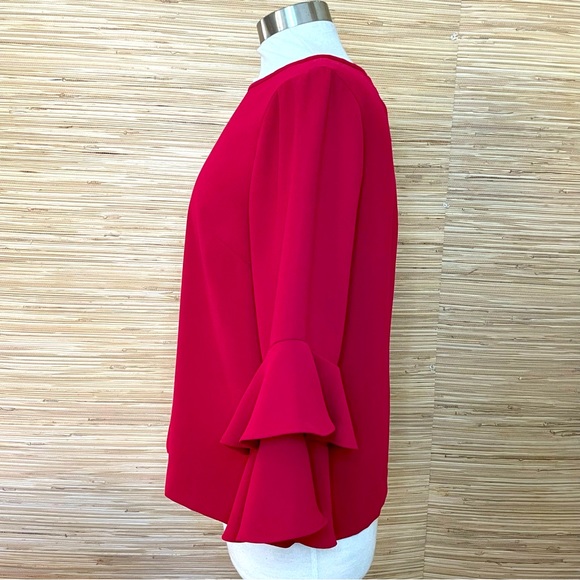 J Crew Bell Ruffle Sleeve Blouse - Picture 3 of 12